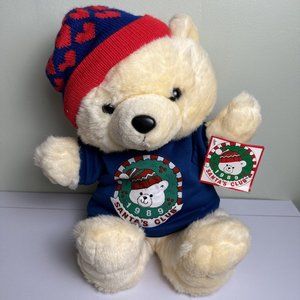 Christmas Teddy Bear Plush Santa's Club Kmart 18" Plush NEW 1989 Dan Dee Holiday